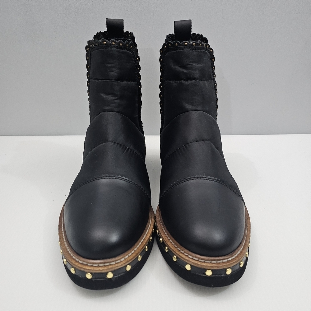 Free People Atlas Ankle Boot Womens EU 39.5 Black Quilted Puffer Chelsea Winter - Picture 5 of 16
